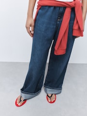 Red/Black Jelly Toe Thong Sandals - Image 10 of 13