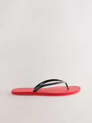 Red/Black Jelly Toe Thong Sandals - Image 2 of 13