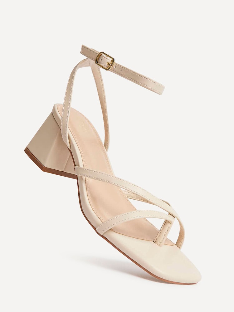 Linzi Nude Sally Strappy Block Heeled Sandals - Image 6 of 6 Linzi Nude Sally Strappy Block Heeled Sandals - Image 6 of 6