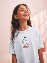 כחול  - מארז של 1 פיג'מות בדוגמת Moomins עם מכנסיים בגזרה רחבה (גיל 3 עד 16) - תמונה 4 מתוך 5