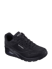 Skechers Black UNO - Shiny Scale Trainers - Image 3 of 4