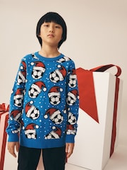 Navy/Red Christmas Jumper (3mths-16yrs) - Image 1 of 3