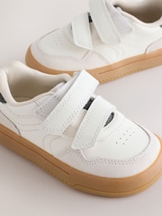 Vit/Neutral - Barefoot Läder Sneakers med Tryckknäppning - Bild 3 av 5