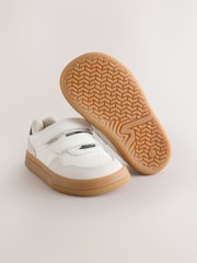 Vit/Neutral - Barefoot Läder Sneakers med Tryckknäppning - Bild 4 av 5