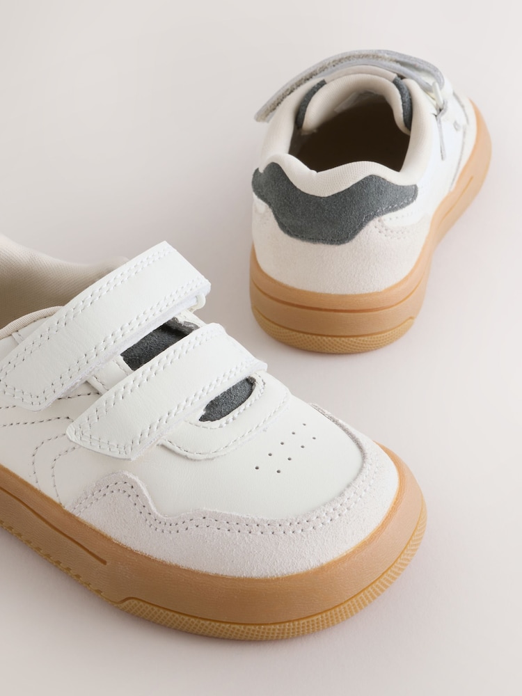 Vit/Neutral - Barefoot Läder Sneakers med Tryckknäppning - Bild 5 av 5 Vit/Neutral - Barefoot Läder Sneakers med Tryckknäppning - Bild 5 av 5