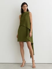 Reiss Olive Green Wrenley Dress - Image 1 of 7