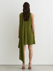 Reiss Olive Green Wrenley Dress - Image 6 of 7