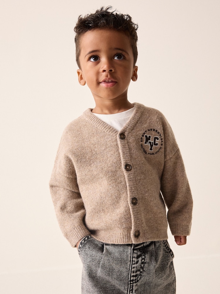 Brown Character Cardigan (3mths-7yrs) - Image 1 of 4 Brown Character Cardigan (3mths-7yrs) - Image 1 of 4