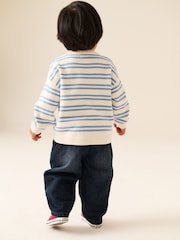 Cream/Blue Boat Character Knitted Crew Neck Jumper (3mths-7yrs) - Image 3 of 4
