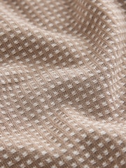 neutre - Polo texturé en maille à col popper (3mois-7ans) - Image 3 de 4