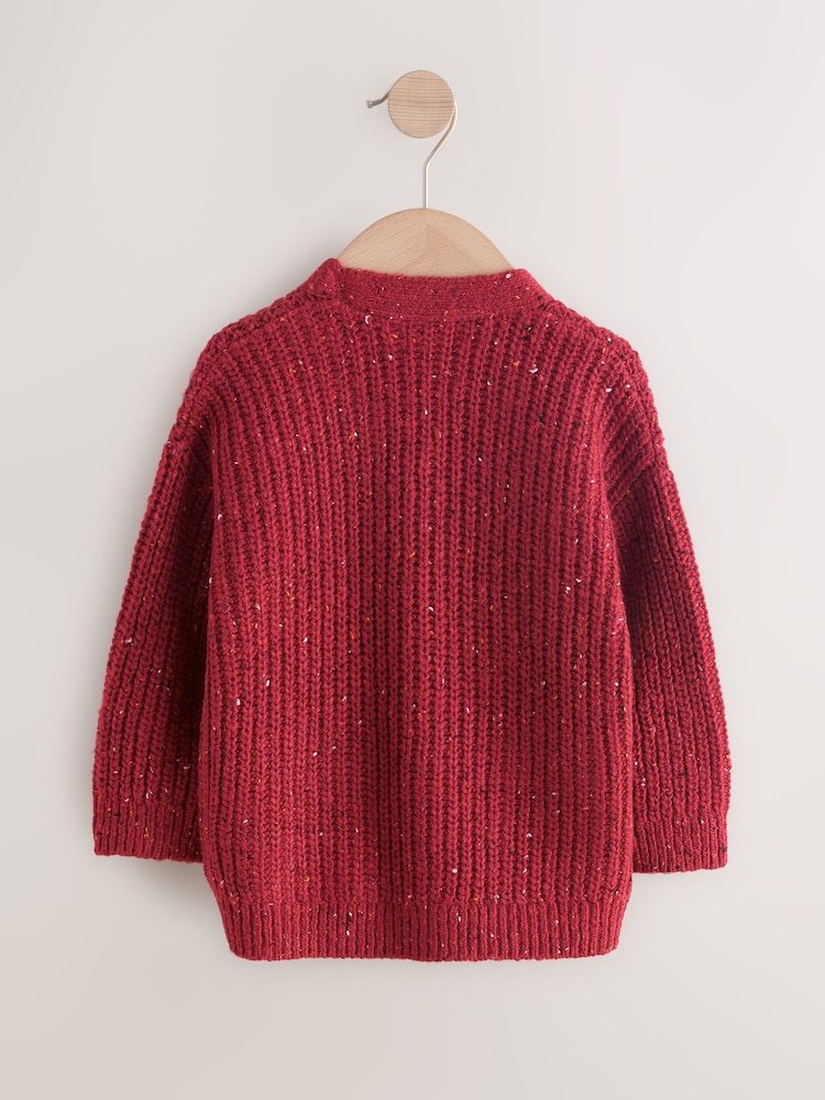 Red Christmas Knitted Crew Neck Polo Shirt (3mths-10yrs) - Image 2 of 4 Red Christmas Knitted Crew Neck Polo Shirt (3mths-10yrs) - Image 2 of 4