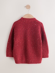 rdeča - Christmas Knitted Crew Neck Cardigan (3mths-10yrs) - Slika 6 iz 8