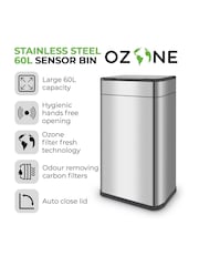 Tower Stainless Steel Ozone 60L Sensor Bin - Image 3 of 11