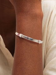 Inicio Silver Tone Christening Heart Bangle - Gift Box - Image 3 of 5