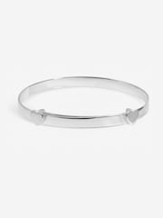 Inicio Silver Tone Christening Heart Bangle - Gift Box - Image 4 of 5