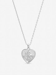 Inicio Sterling Silver Plated Heart St Christopher Necklace Gift Box - Image 1 of 1