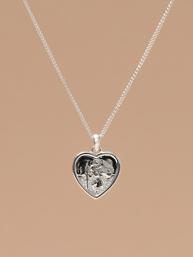 علبة هدية لعقد بتعليقة قلب وSt Christopher من Inicio - Image 4 of 4