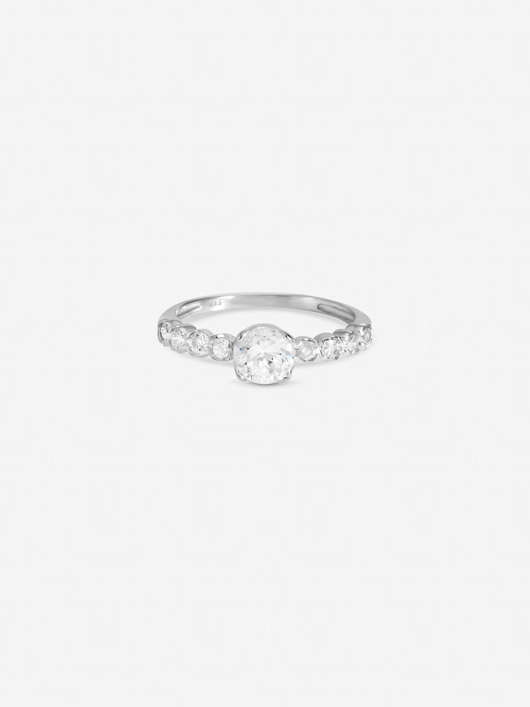 Inicio Cubic Zirconia Classic Cushion Engagement Ring - Estuche de regalo - Imagen 2 de 3