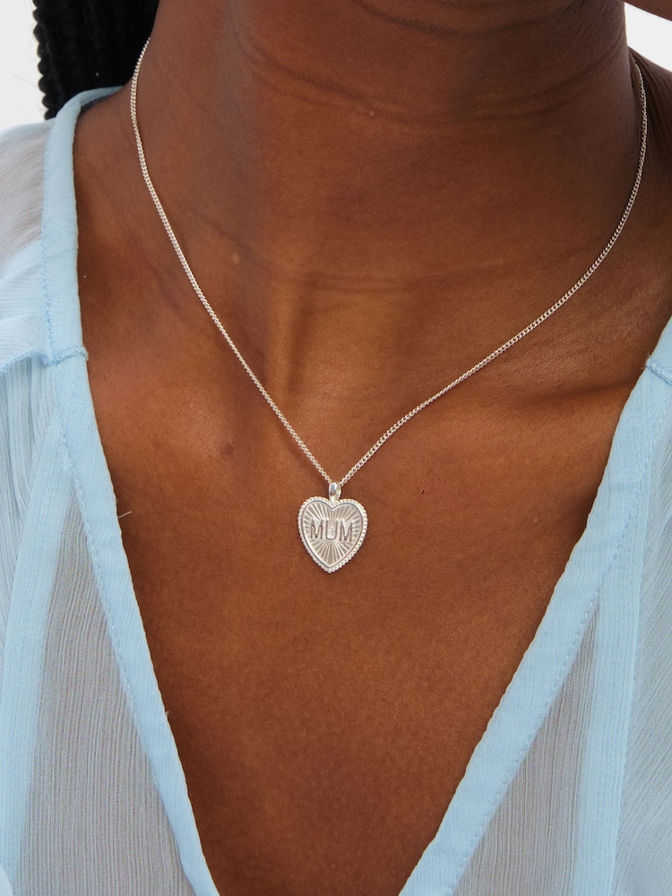 Inicio Sterling Silver Plated Mum Pendant - Gift Box - Image 2 of 3