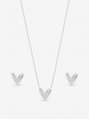 Simply Silver 925 Sterling & Silver Puff Heart Set - Gift Box - Image 2 of 2