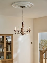 Laura Ashley Wood Tate Wood Chandelier Ceiling Light - Image 2 of 6