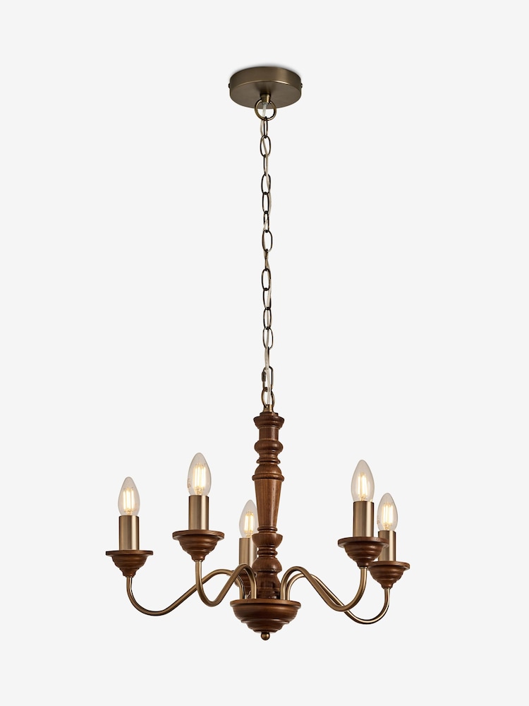 Laura Ashley Wood Tate Wood Chandelier Ceiling Light - Image 6 of 6 Laura Ashley Wood Tate Wood Chandelier Ceiling Light - Image 6 of 6
