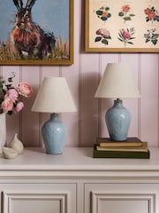Laura Ashley 2 Pack Duck Egg Blue Pussywillow Table Lamps - Image 2 of 6
