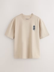 Stone Japan Relaxed Fit Graphic Print Heavy Weight T-Shirt - Image 6 of 9