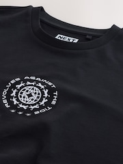 Black Records Relaxed Fit Graphic Print Heavy Weight T-Shirt - Image 10 of 10