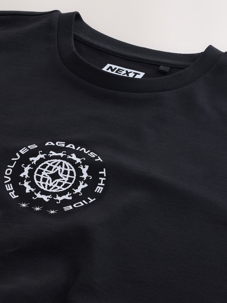 Black Records Relaxed Fit Graphic Print Heavy Weight T-Shirt - Image 10 of 10 Black Records Relaxed Fit Graphic Print Heavy Weight T-Shirt - Image 10 of 10
