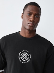 Black Records Relaxed Fit Graphic Print Heavy Weight T-Shirt - Image 6 of 10