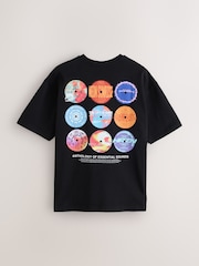 Black Records Relaxed Fit Graphic Print Heavy Weight T-Shirt - Image 7 of 10
