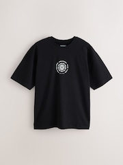 Black Records Relaxed Fit Graphic Print Heavy Weight T-Shirt - Image 8 of 10