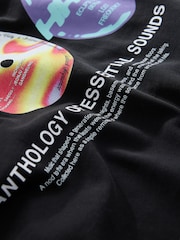 Black Records Relaxed Fit Graphic Print Heavy Weight T-Shirt - Image 9 of 10