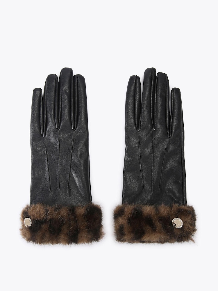Carvela Brown Fur Gloves - Image 1 of 3 Carvela Brown Fur Gloves - Image 1 of 3