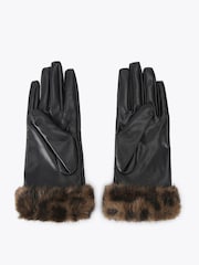 Carvela Brown Fur Gloves - Image 2 of 3