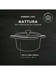 Barbary and Oak Cashmere Nattura Cast Iron Casserole 2.2L Cooking Pot - Image 6 of 9