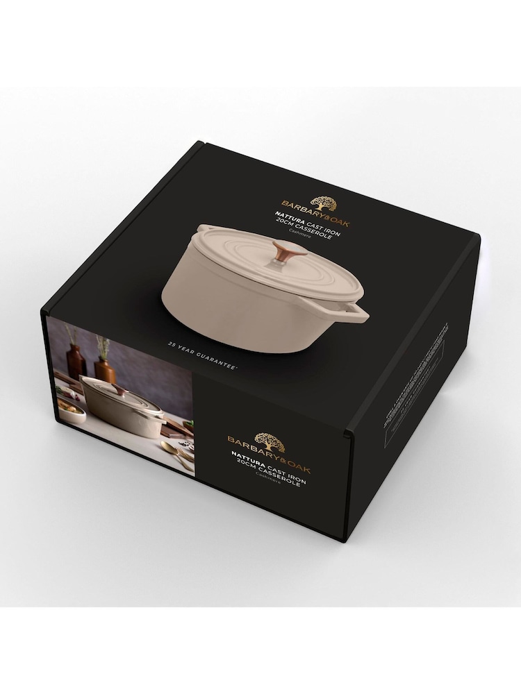 Barbary and Oak Cashmere Nattura Cast Iron Casserole 2.2L Cooking Pot - Image 9 of 9