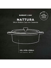 Barbary and Oak Teal Nattura Cast Iron Casserole 3.6L Cooking Pot - Image 6 of 9