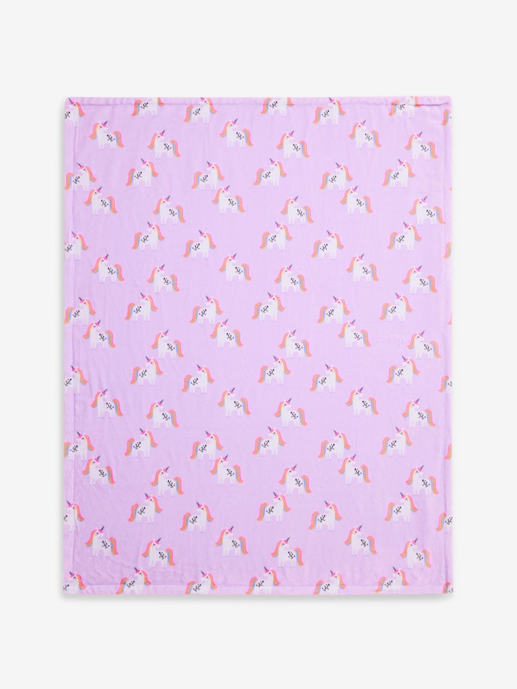 Unicorn Sherpa Fleece Throw - Image 1 of 1 Unicorn Sherpa Fleece Throw - Image 1 of 1