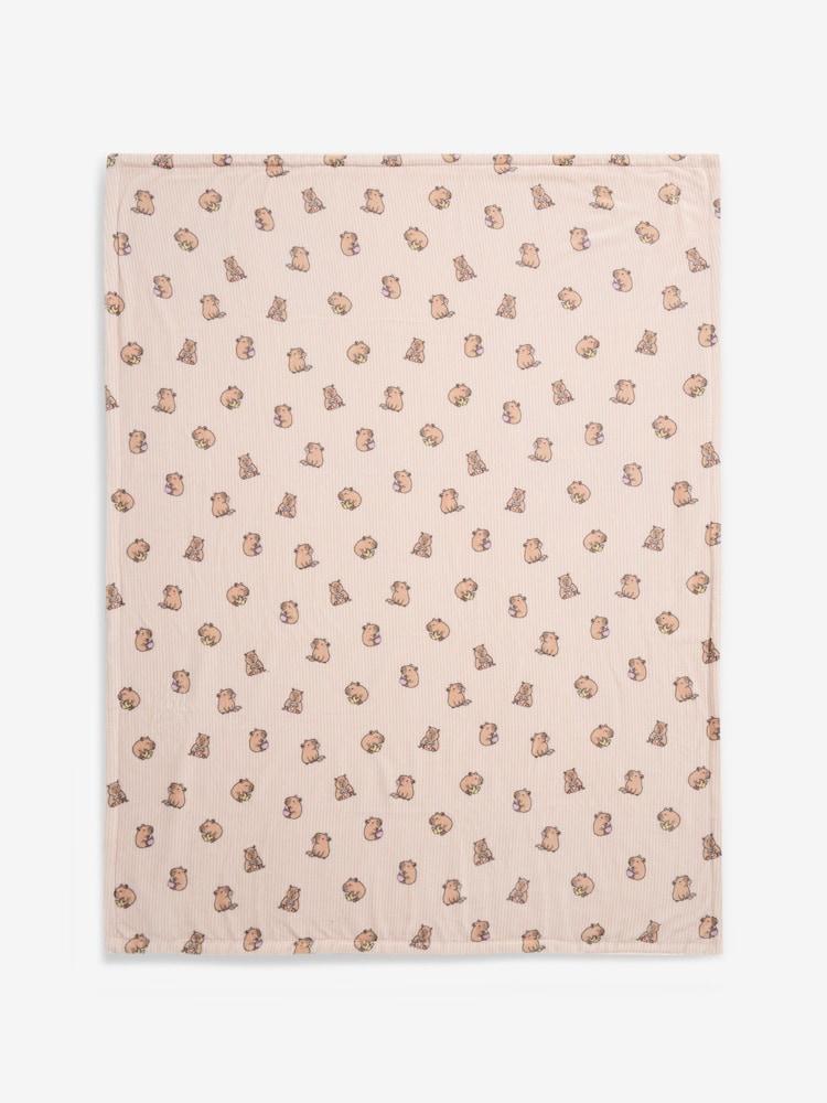 Capybara Sherpa Fleece Throw - Image 1 of 1 Capybara Sherpa Fleece Throw - Image 1 of 1
