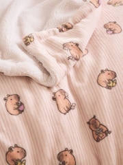 Capybara Sherpa Fleece Throw - Image 5 of 5