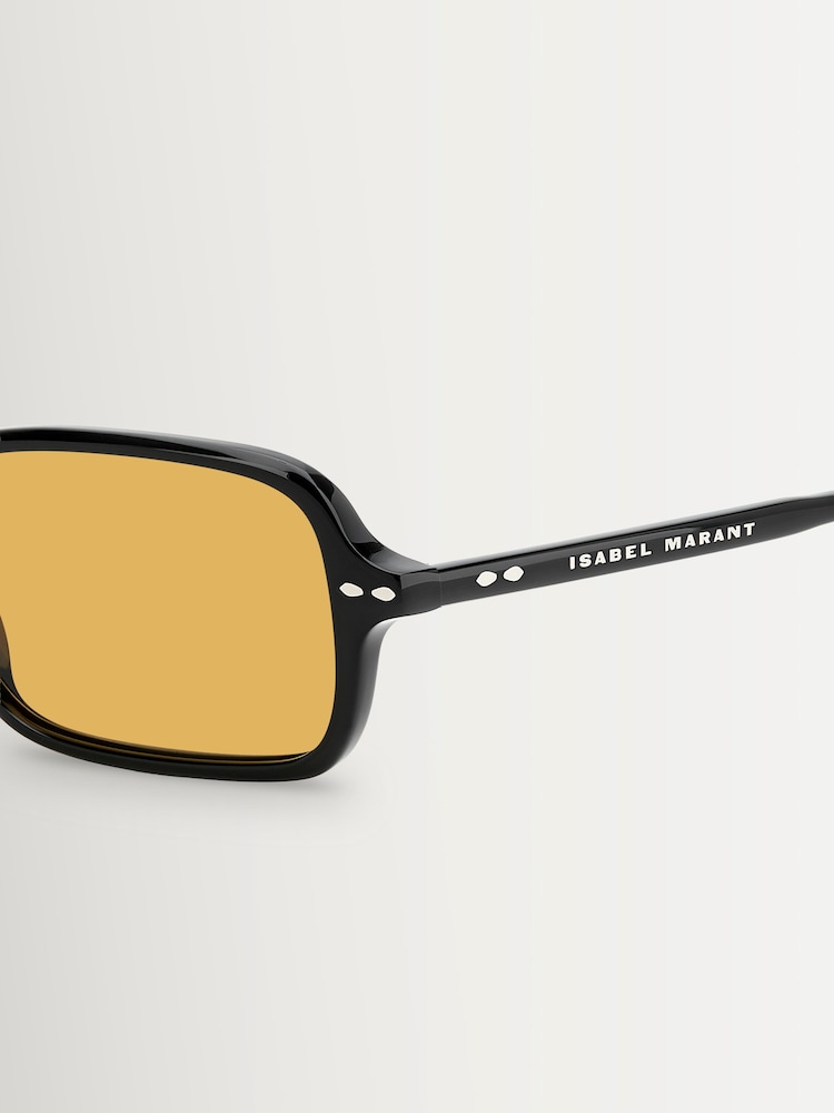 Isabel Marant Black Rectangular Sunglasses - Image 3 of 3 Isabel Marant Black Rectangular Sunglasses - Image 3 of 3