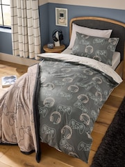 Linear Gamer Cotton gamer Duvet Cover and Pillowcase Set - Image 1 of 6