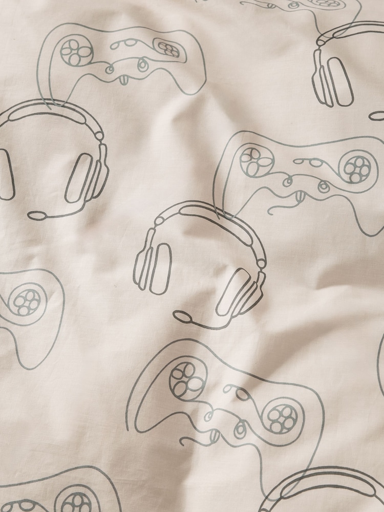 Linear Gamer Cotton gamer Duvet Cover and Pillowcase Set - Image 6 of 6 Linear Gamer Cotton gamer Duvet Cover and Pillowcase Set - Image 6 of 6