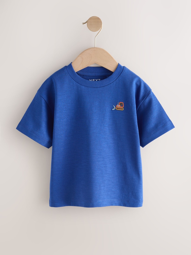 Multi Bright Transport Embroidery - T-shirt Manches courtes 5 Pack (3mois-7ans) - Image 2 de 9
