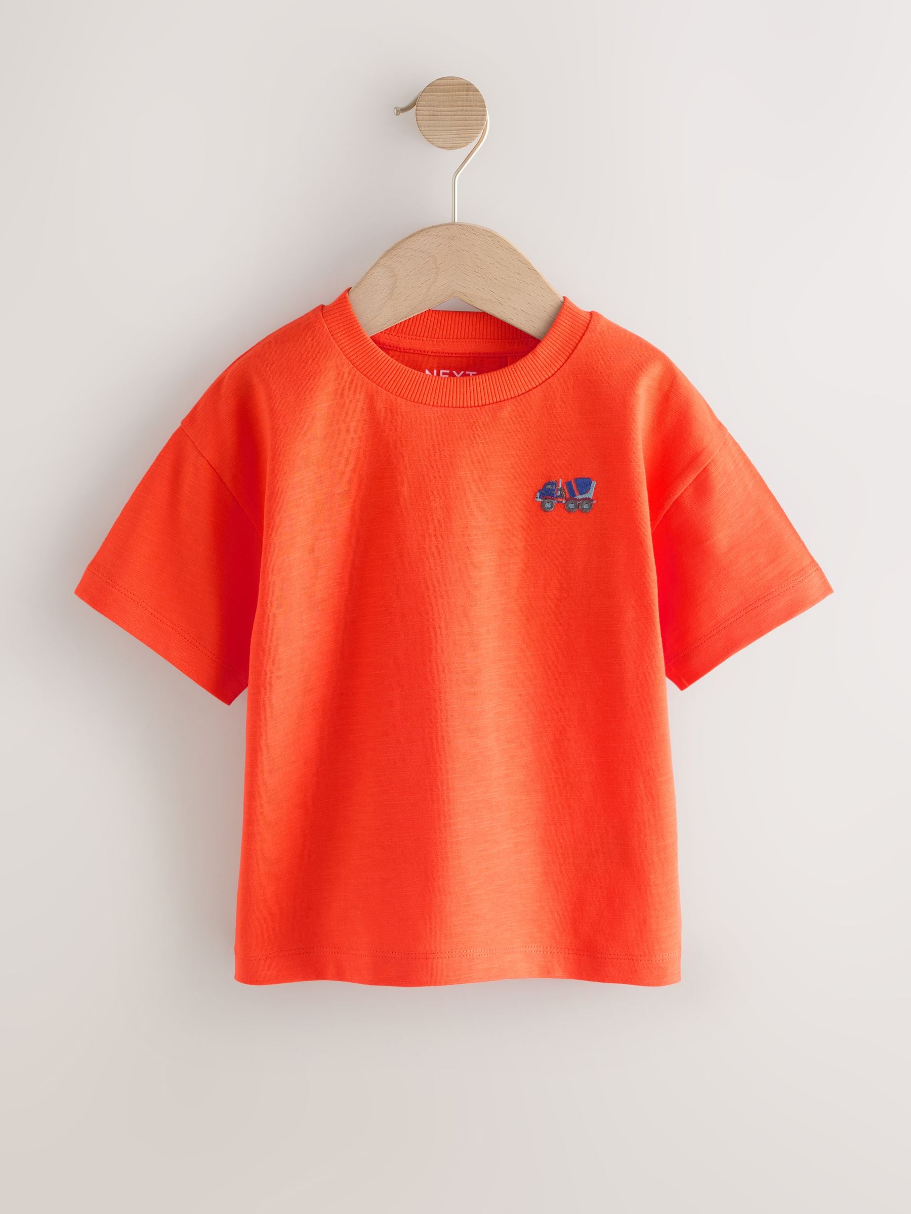Buy Multi Bright Transport Embroidery Relaxed Fit Short Sleeve T
