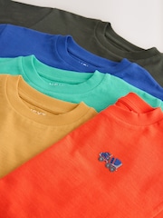 Multi Bright Transport Embroidery - T-shirt Manches courtes 5 Pack (3mois-7ans) - Image 8 de 9