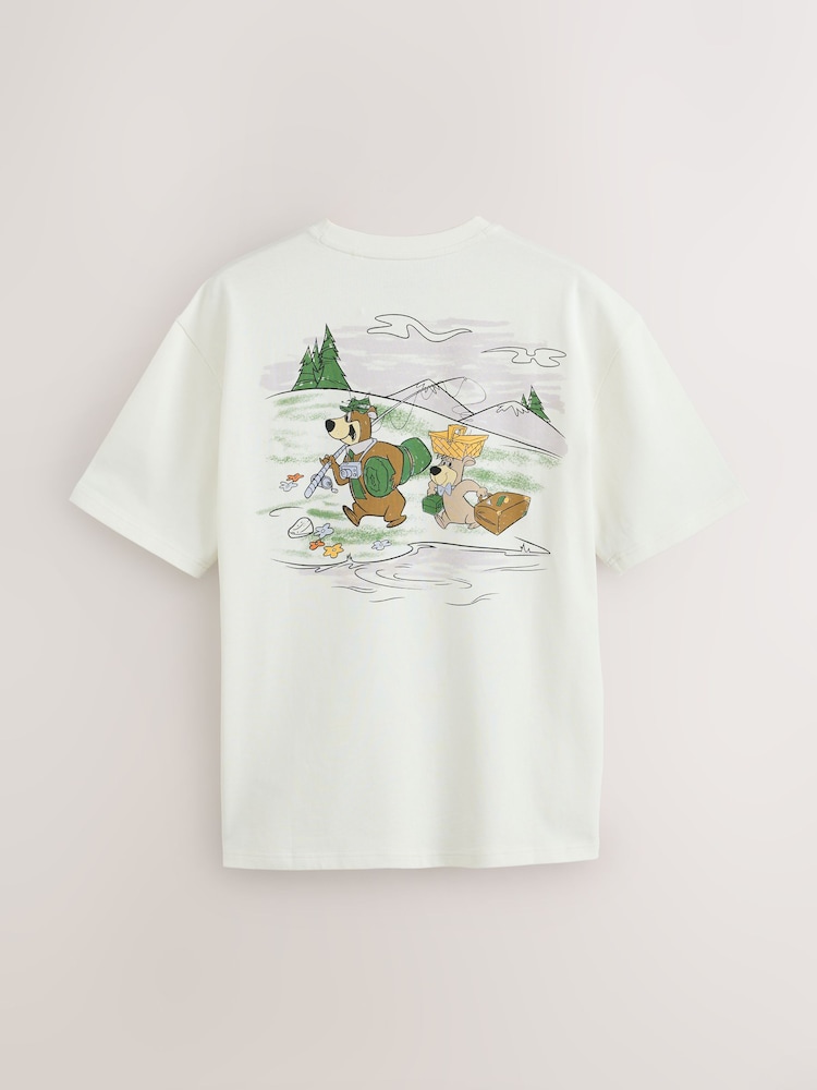 White Yogi Bear Relaxed Fit Graphic T-Shirt - Image 1 of 4