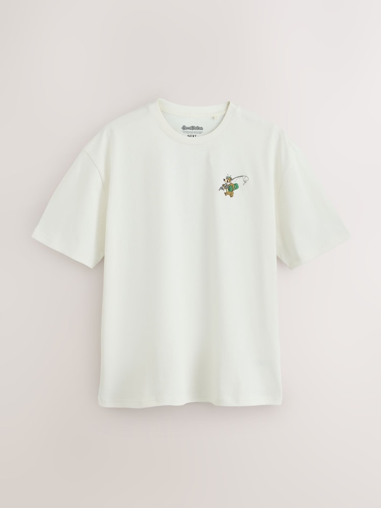 White Yogi Bear Relaxed Fit Graphic T-Shirt - Image 2 of 4